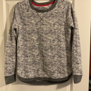 Cuddl Duds Heathered Gray Crew Neck Sweater